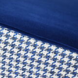 Original renovated vintage armchair 1960s, houndstooth, velvet