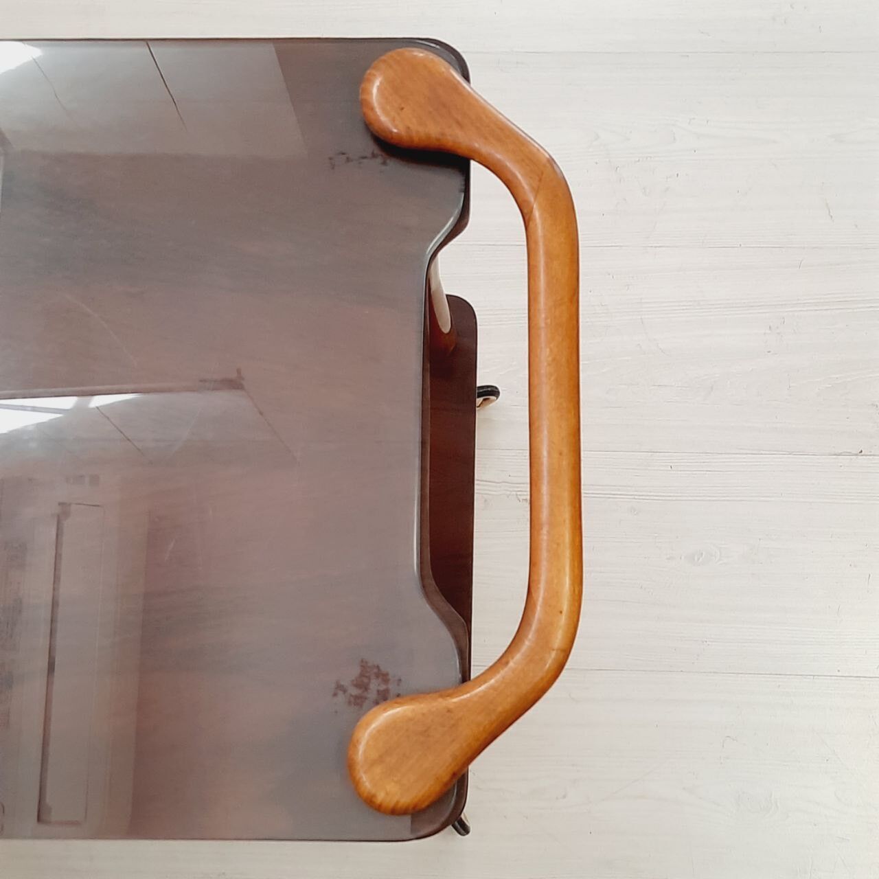 Bar kart - 50s 60 - Wood and glass.