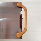Bar kart - 50s 60 - Wood and glass.