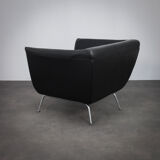 Rare leather lounge chair by Stefan Steenkist for Young International, Netherlands, 1990s