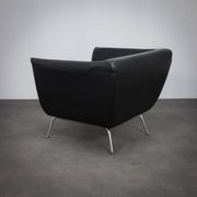 Rare leather lounge chair by Stefan Steenkist for Young International, Netherlands, 1990s