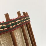 Wooden pendant lamp and Scandinavian-style fabric