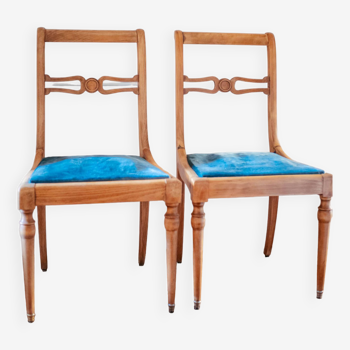 Pair of old restored chairs