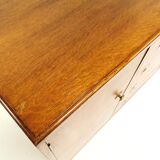 Art deco oak sideboard military campaign heals