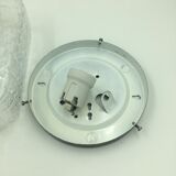 Ceiling lamp in molded glass with relief