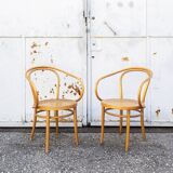 Paire de fauteuils modèle 209 attribués à Thonet, 1970