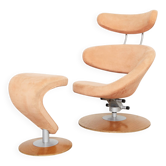 Set of Peel Lounge Chair & Ottoman by Olav Eldøy  for Stokke
