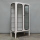 Vintage iron and glass medical cabinet of the 1970s