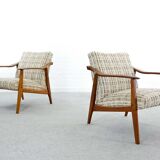 Pair of Vintage Scandinavian Easy Chairs, Lounge Chairs in Teak, 1960s