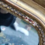 Ancien miroir doré Louis Philippe