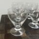 6 crystal glasses 1930 art deco