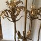 Floor lamp foliage gold metal years 70