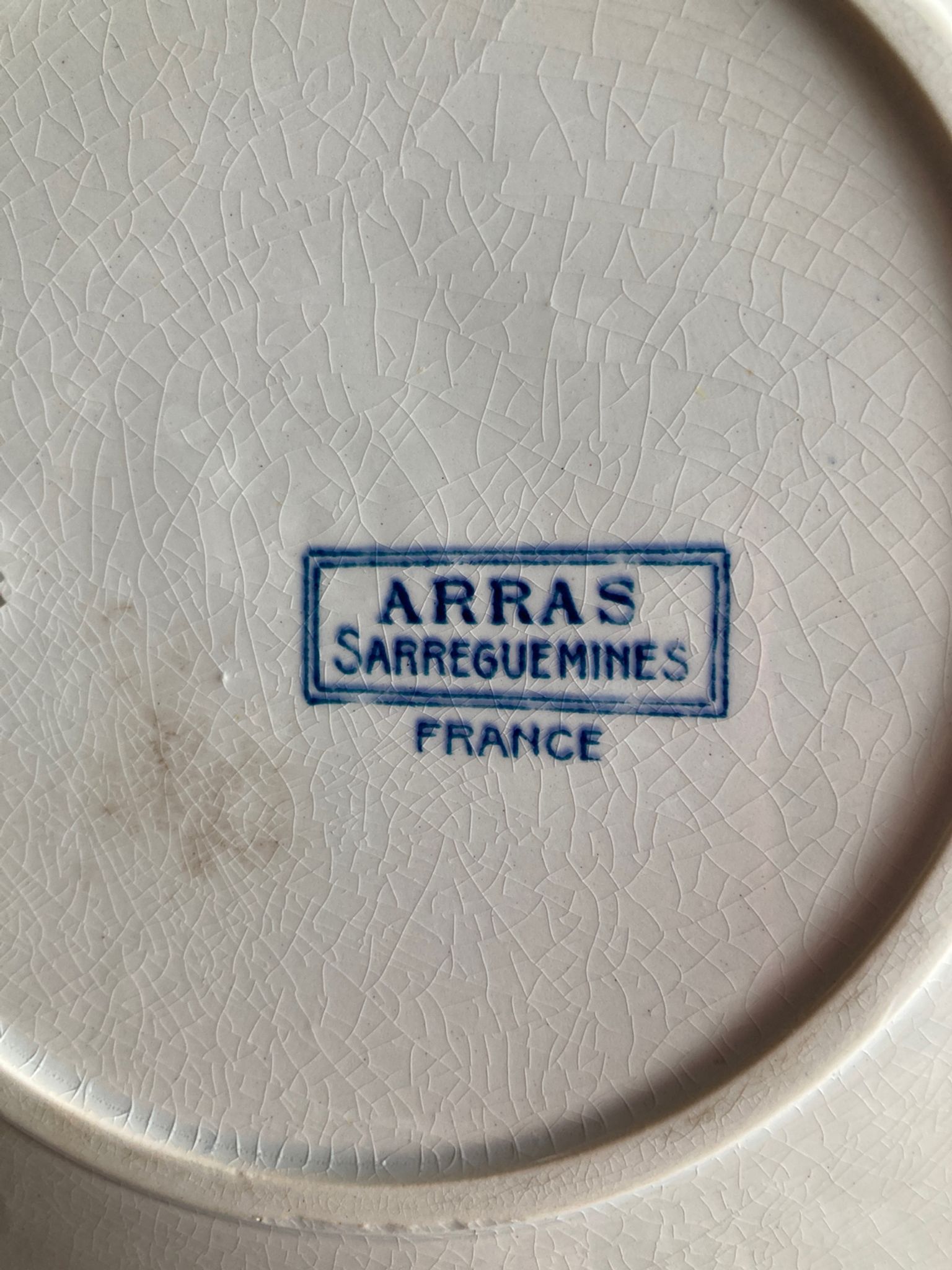 Assiette à dessert Sarreguemines Arras