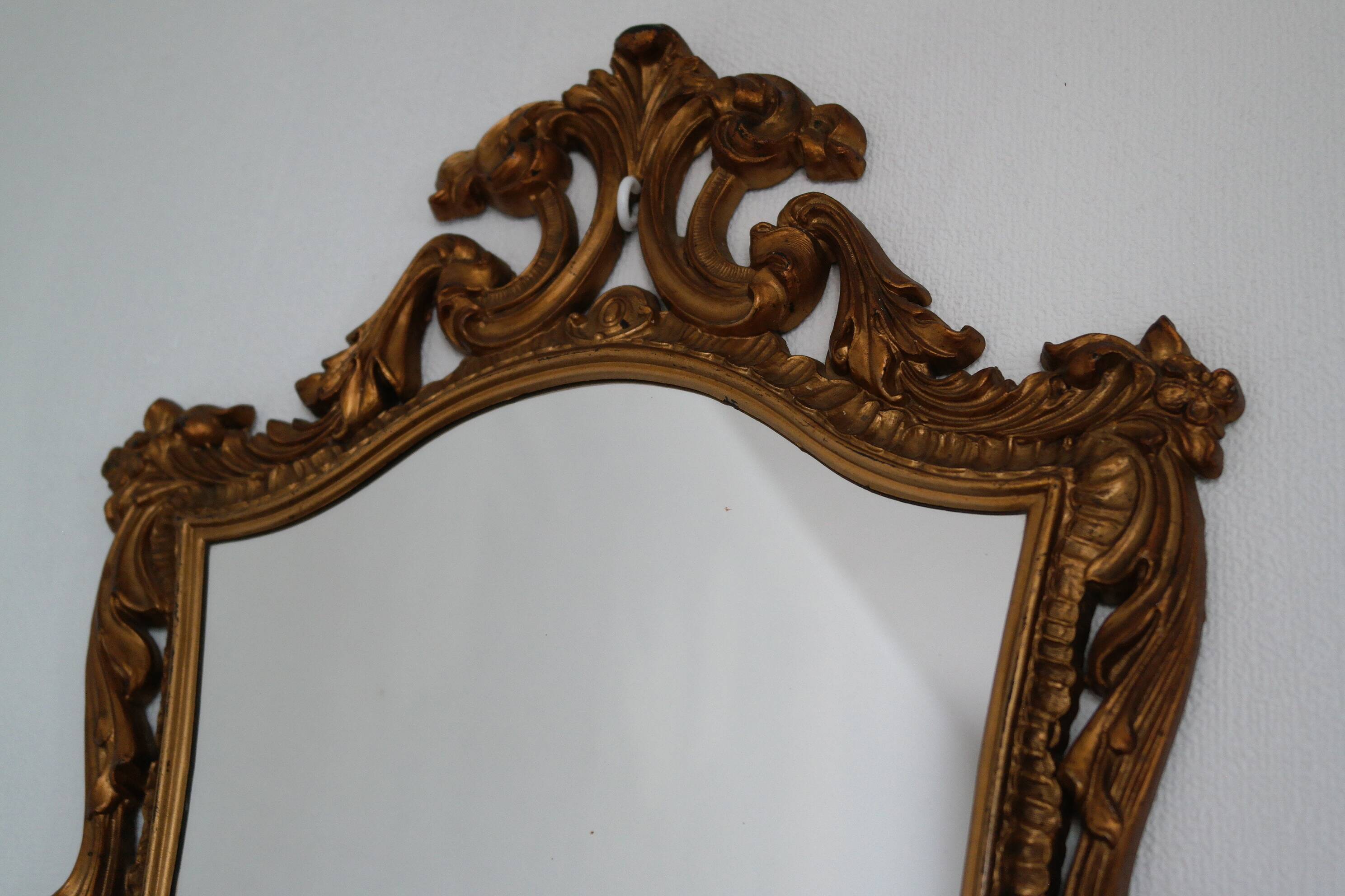 Vintage gold baroque mirror