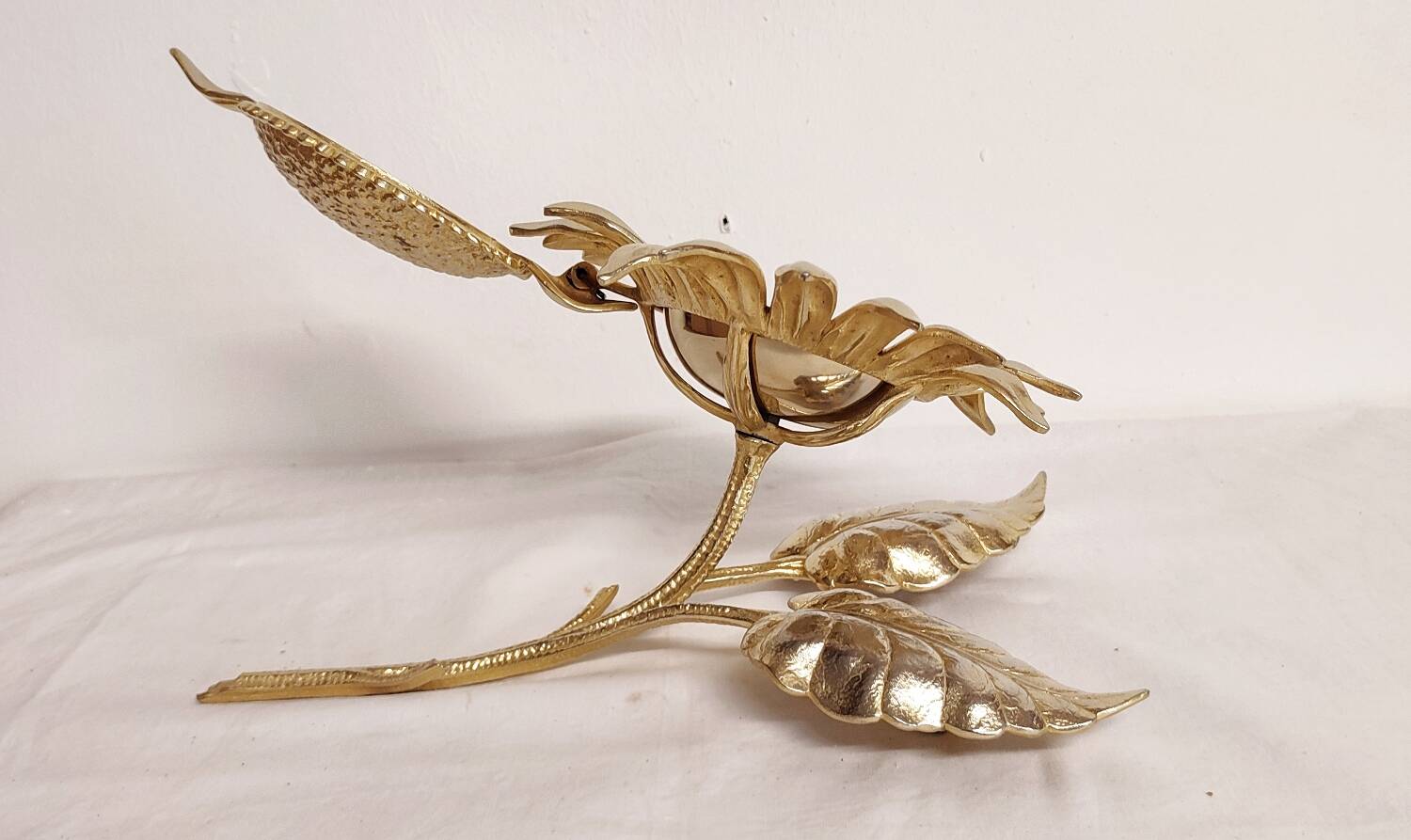 Bronze "sunflower" ashtray. Spain, 1960s.