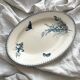 Oval ironstone dish flowers birds "Malaga" Petrus Regout