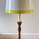 Candle holder lamp with walnut effect, vintage.