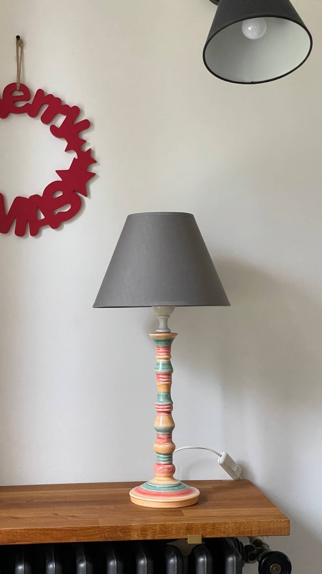 Ceramic lamp by 0. corro vintage