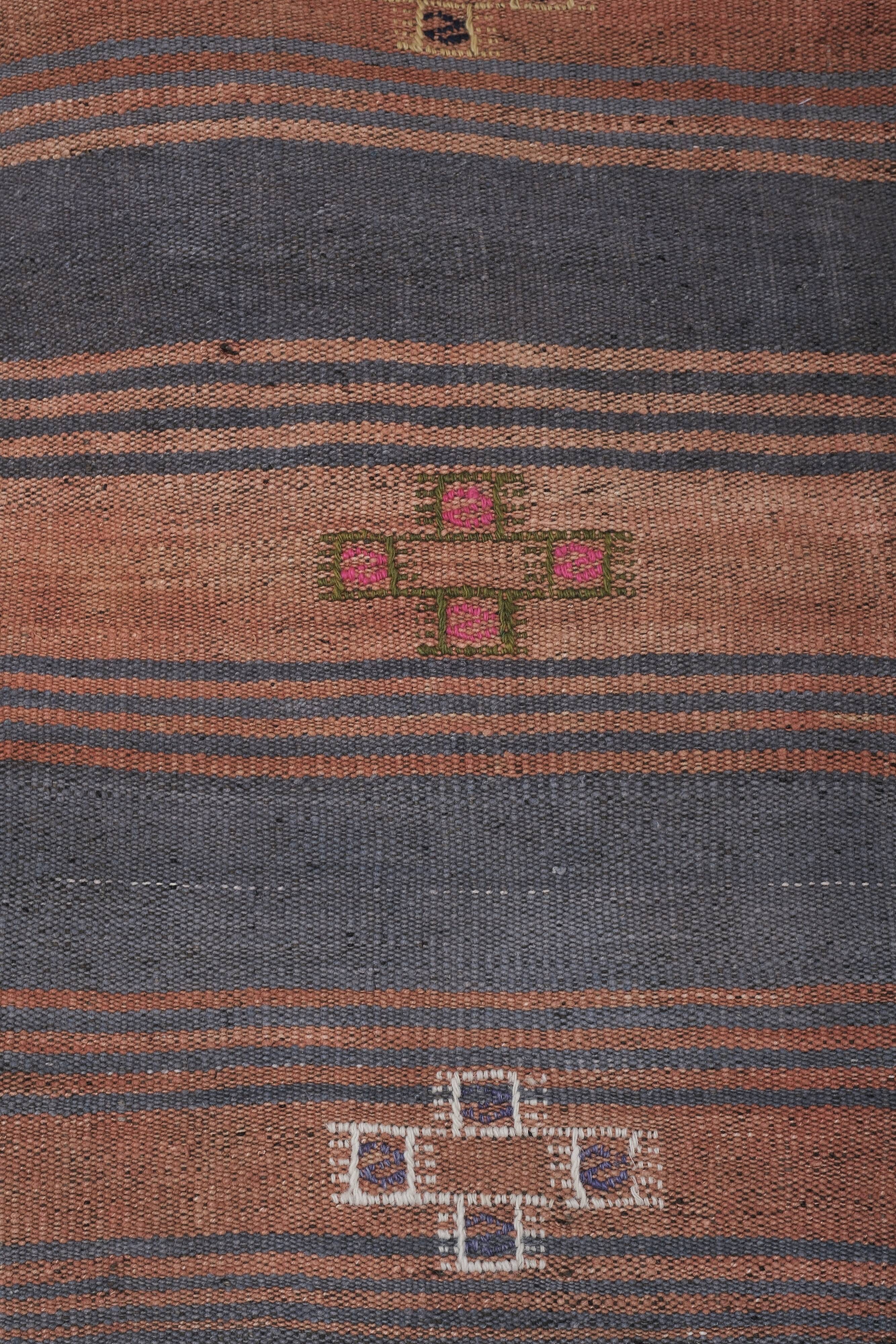 Vintage Turkish Oushak Handwoven Rug 120x286 cm