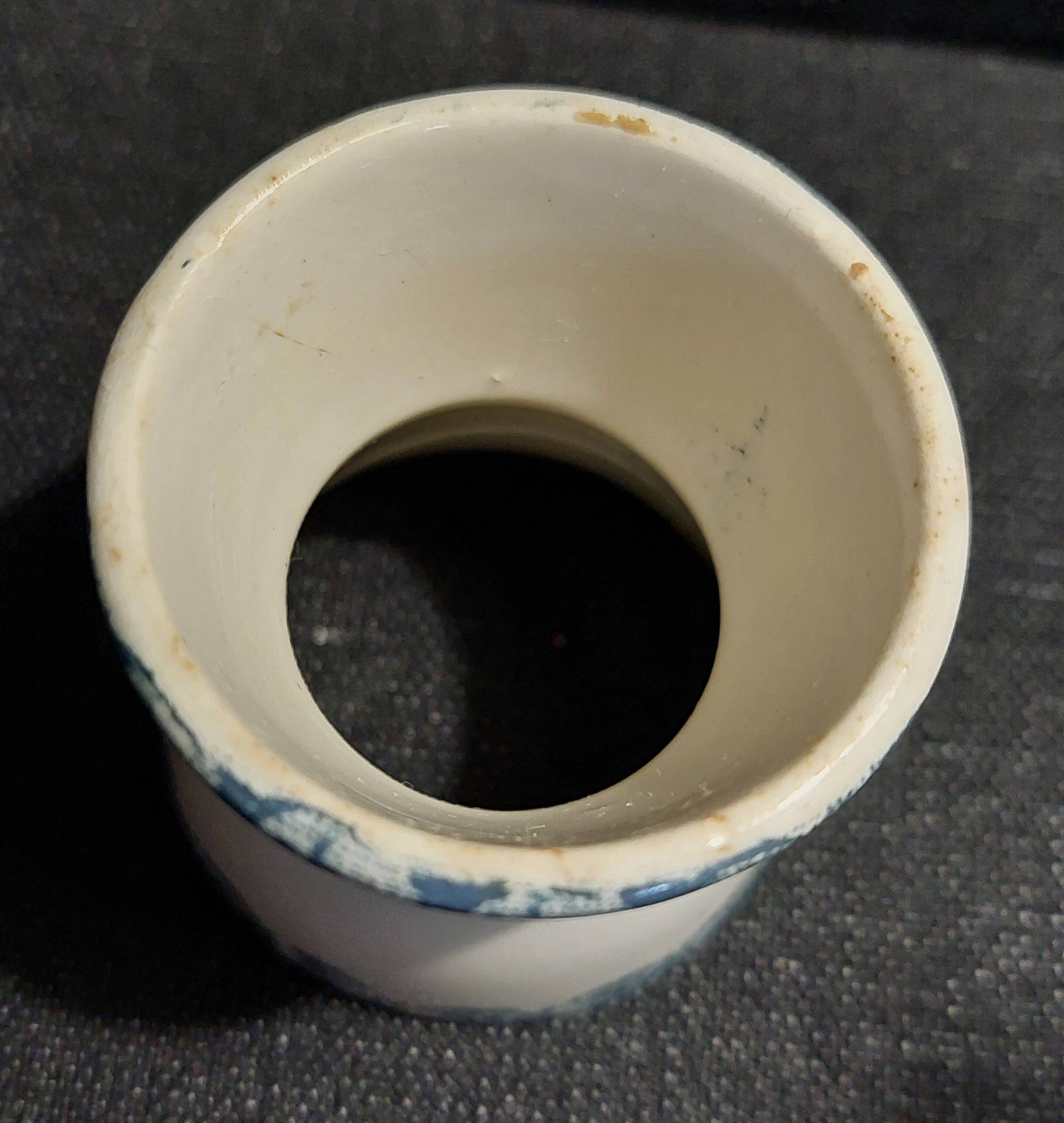 Earthenware diabolo egg cup early 20th century