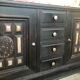 Blackened wooden sideboard of the 1950s