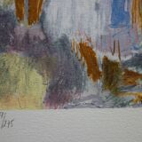 Yvonne Cheffer Delouis: Market at Place des Carmes, original signed lithograph