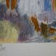 Yvonne Cheffer Delouis: Market at Place des Carmes, original signed lithograph