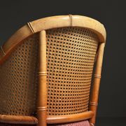 Ensemble de 4 chaises vintage en faux bambou