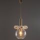 Mid-Century Brass Chandelier with Glass Globes, 1960s