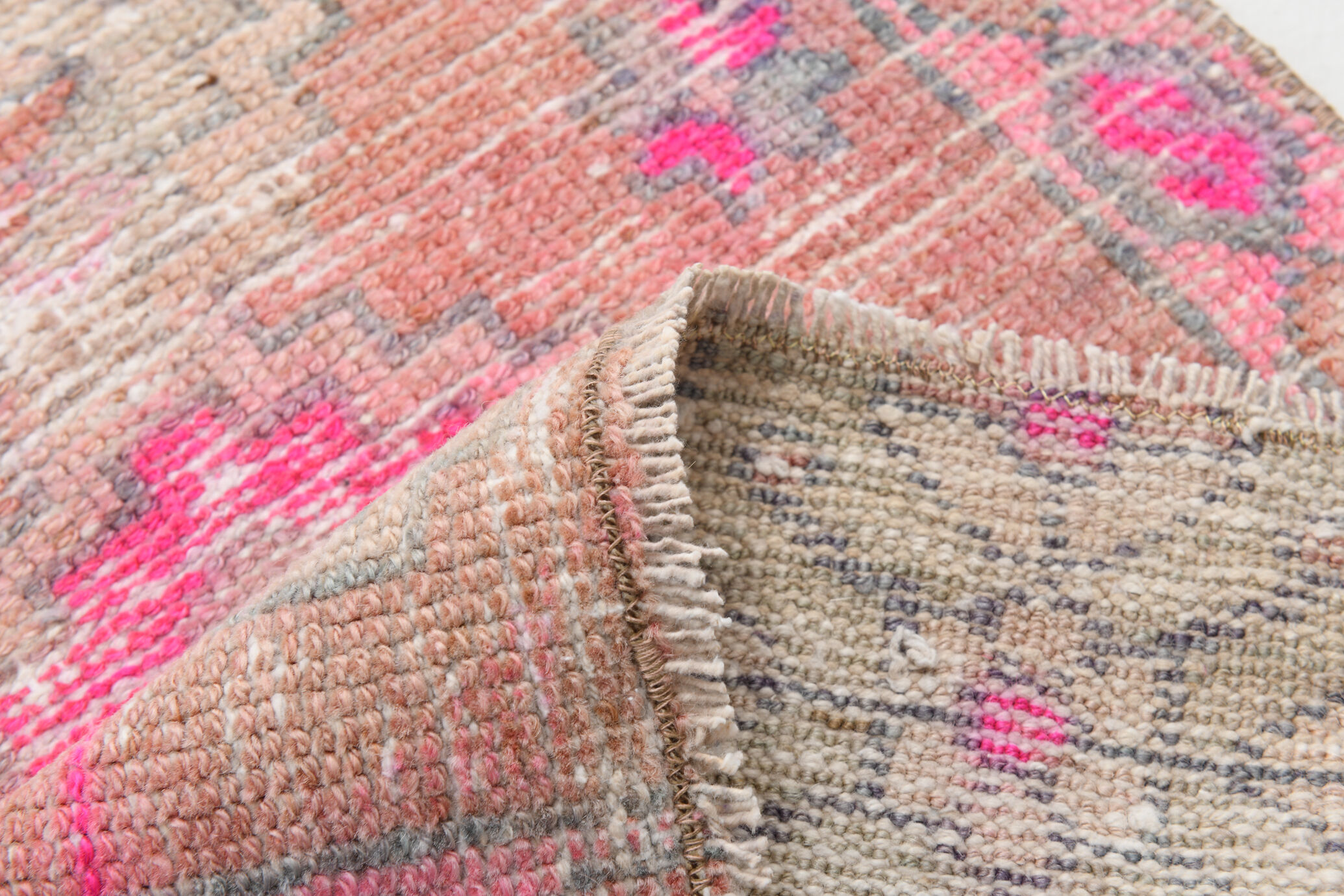 Handmade Faded Color Turkish Door Mat Rug