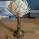 Bedside lamp flower lotus mother-of-pearl base bronze brass dp 0123247