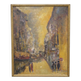 Painting on wood – Modern / raw figurative composition