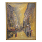 Peinture sur bois – Composition figurative moderne, brute