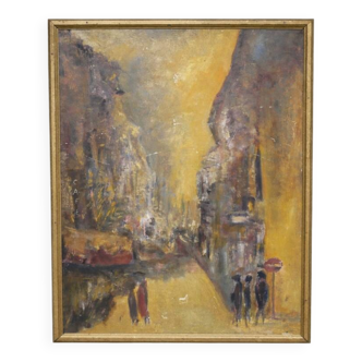 Painting on wood – Modern / raw figurative composition