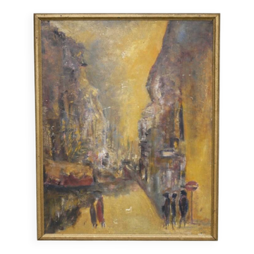 Painting on wood – Modern / raw figurative composition