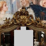 large Napoleon III period mirror in gilded wood circa 1880