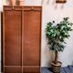 Double curtain binder cabinet