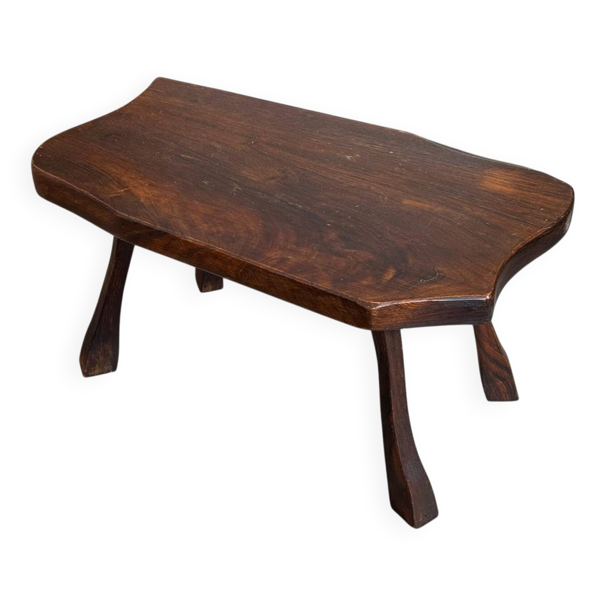 Dark vintage tree trunk side table