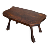 Dark vintage tree trunk side table