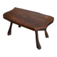 Dark vintage tree trunk side table