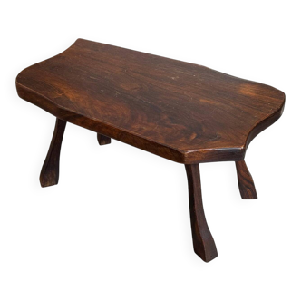 Dark vintage tree trunk side table