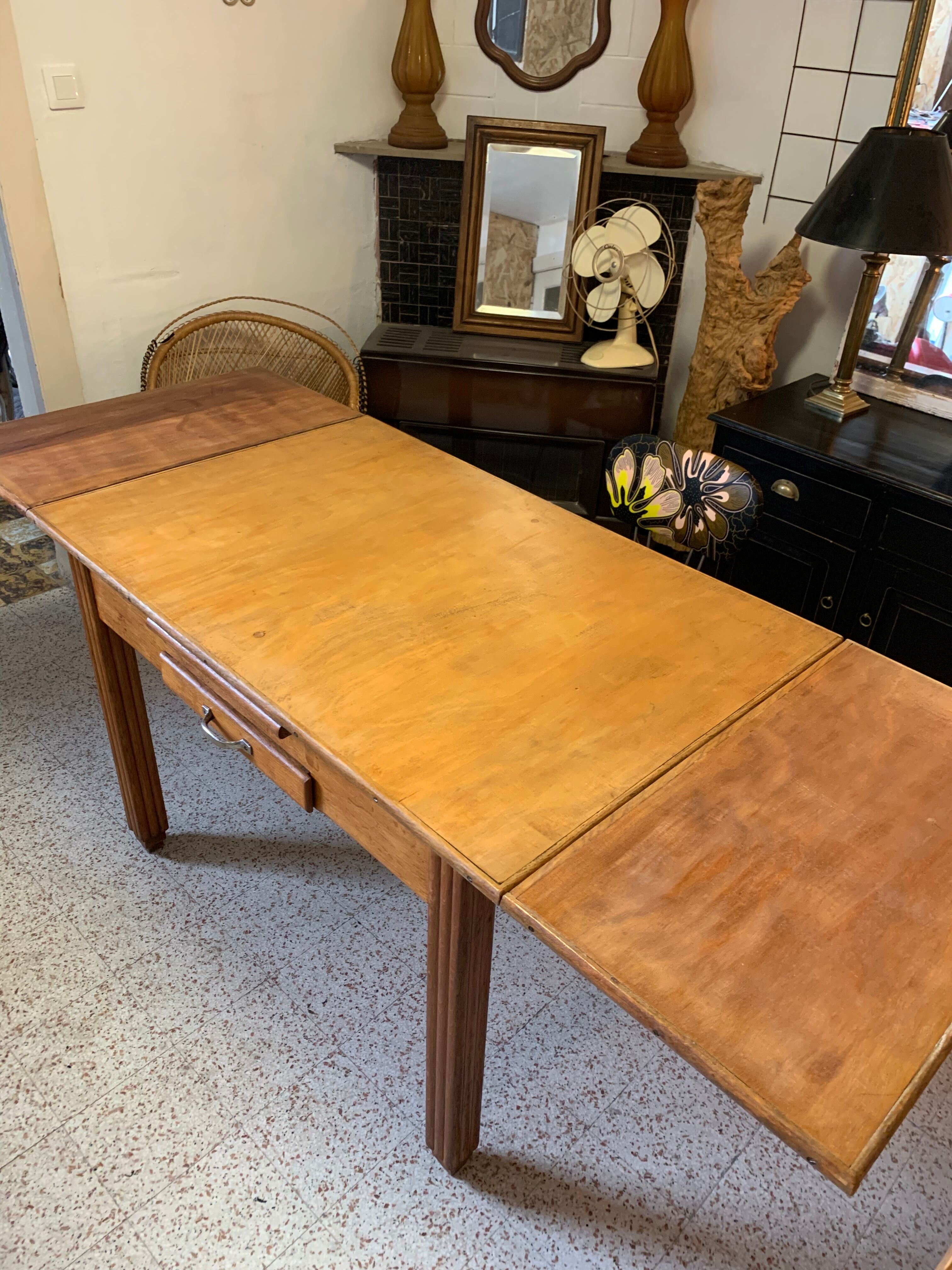 Living table wooden extension vintage