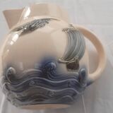 Old ceramic water pitcher slip Digoin France