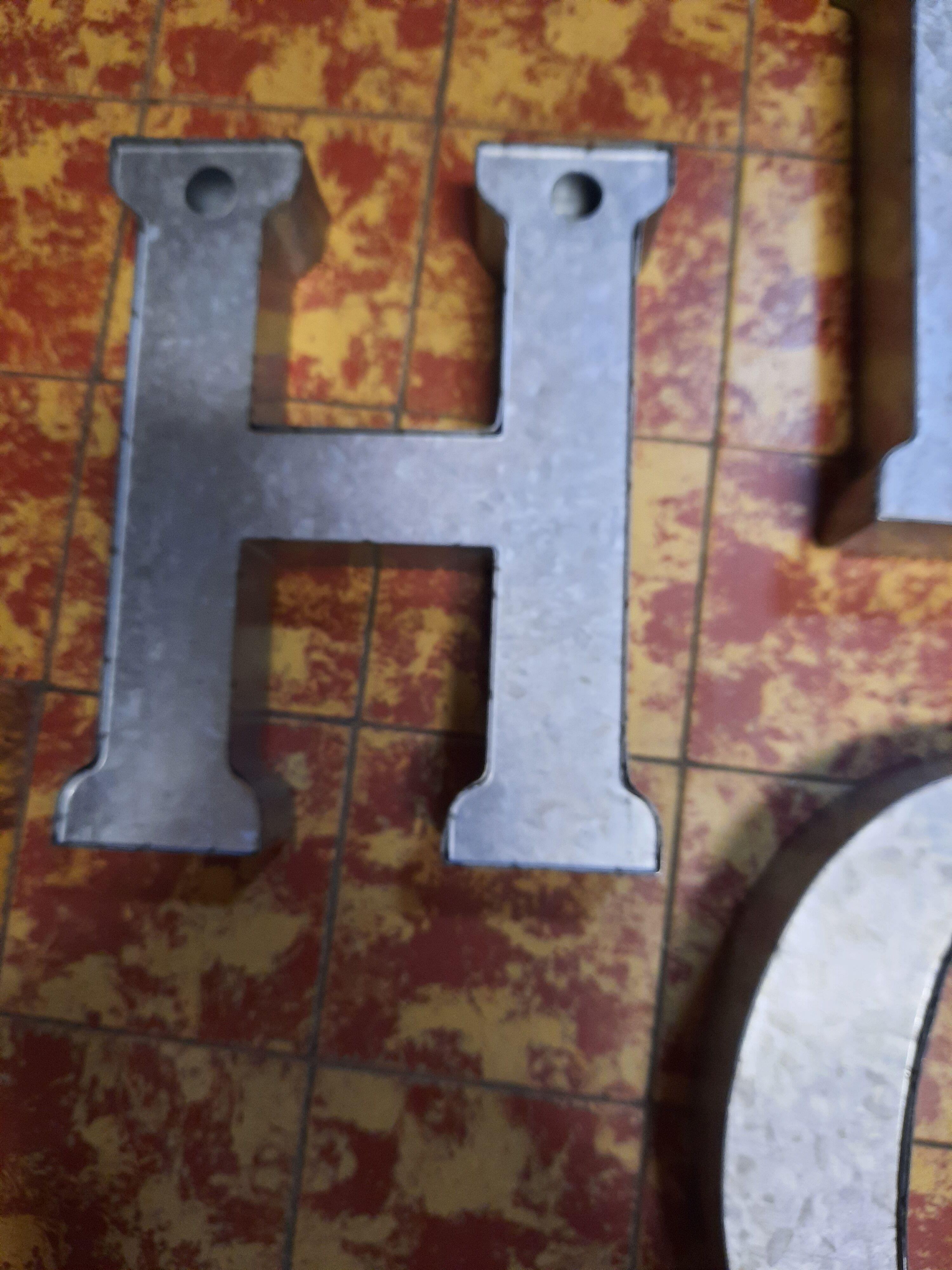 Lot of metal letters