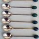 6 Silverplated mocca spoons