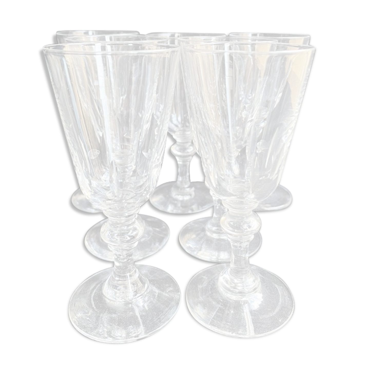 Blown and cut crystal glasses