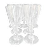 Blown and cut crystal glasses