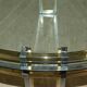 Dining table in chrome and gold steel, Romeo Rega style, Italy, 1970s.