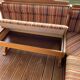 Corner bench for chalet