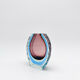 Mandruzzato Murano Sommerso Quadri-layer Outline UV Rare 70s Vase